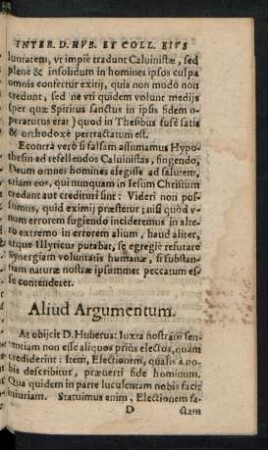 Aliud Argumentum.
