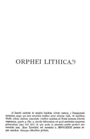 Orphei Lithica.
