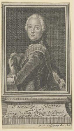 Bildnis des Frederic Henri Louis de Brandenbourg