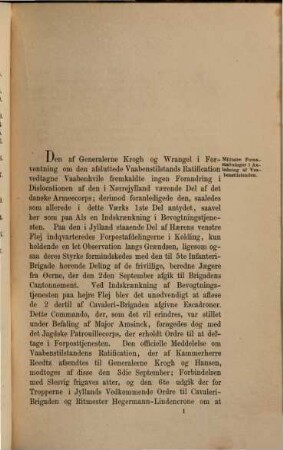 Den dansk-tydske Krig i Aarene 1848 - 50 : udarbejdet paa Grundlag af officielle Documenter og med Krigsministeriets Tilladelse udgivet af Generalstaben, 2,1. Krigen i 1849 ; 1