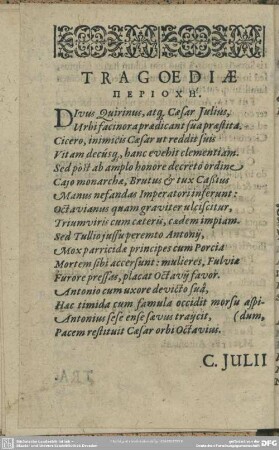 Tragoediae Periochē