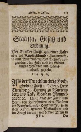 515-518, Statuta. Gesatz und Ordnung. Einleitung.