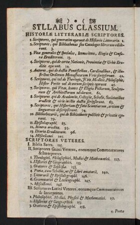 a5v-a7v, Syllabus Classium