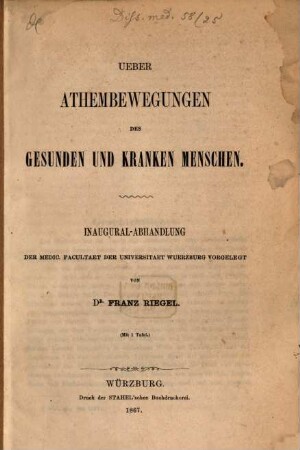 Ueber Athembewegungen des gesunden und kranken Menschen