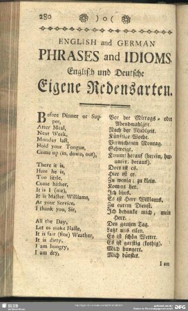 English and German Phrases and Idioms - Englisch und Deutsche Eigene Redensarten