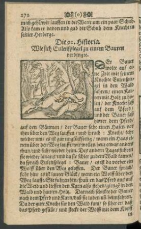 Die 92. Historia. Wie sich Eulenspiegel zu einem Bauren verdingte