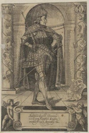 Bildnis des Rudolphus I., römisch-deutscher König