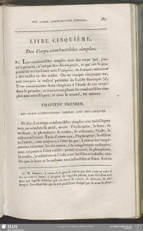 Livre Cinquième. Des Corps combustibles simples