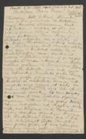 Brief von Michael Tertina an Johann Jacob Kohlhaas