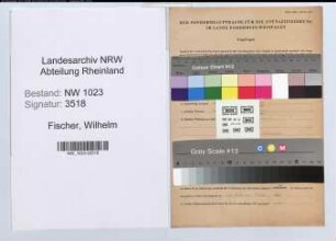 Entnazifizierung Wilhelm Fischer , geb. 07.11.1901 (Verw.Beamter)