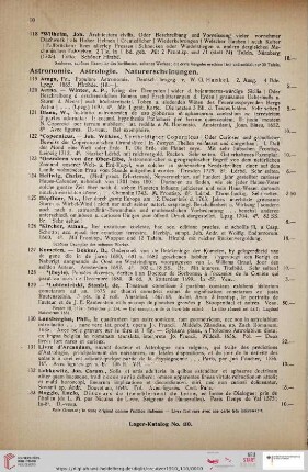 Astronomie. Astrologie. Naturerscheinungen (Nr. 119 - 136)