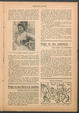 Fuego en una carpinteria - 8000 pesos de perdidas