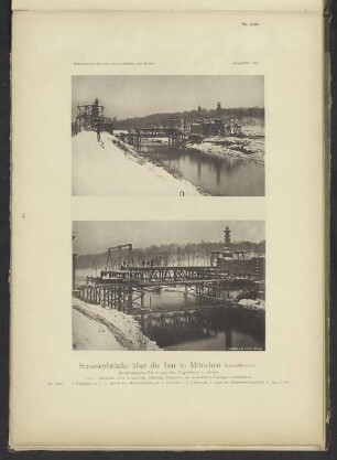 Strassenbrücke über die Isar in München.