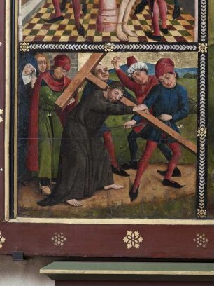 Passionsaltar — Passion und Auferstehung Christi — Kreuzigung Christi — Kreuztragung