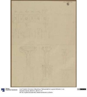 Entwurf zum Tafelaufsatz für Kurprinz Wilhelm II. von Hessen-Kassel