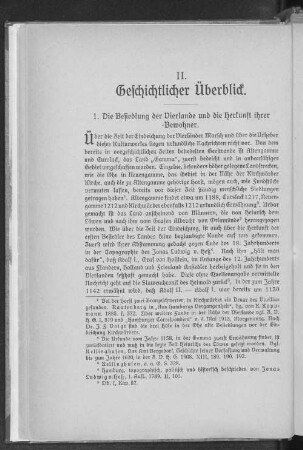 II. Geschichtlicher Überblick.