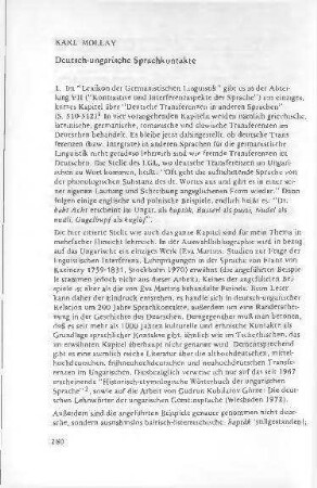 Deutsch-ungarische Sprachkontakte