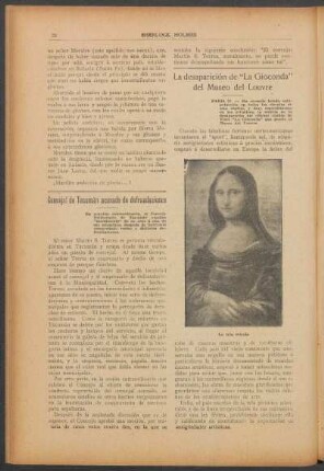 La desaparición de "La Gioconda" del Museo del Louvre