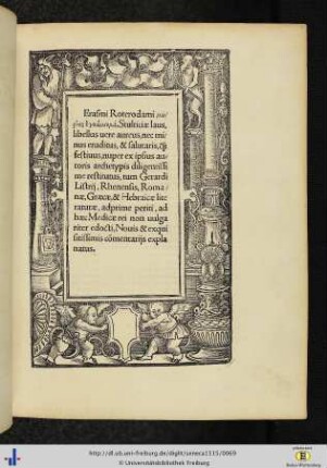 Erasmi Roterodami Moriae Encomium.
