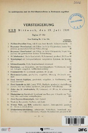 Mittwoch, den 19. Juli 1939 (Nr. 1-276)