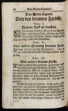 Das Dritte Capitel. Von den braunen Farben.
