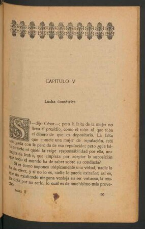 Capítulo V - Lucha doméstica