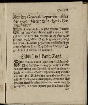 Schluß des Land-Tags