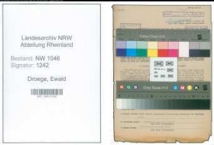 Entnazifizierung Ewald Droege , geb. 02.06.1901 (Lehrer)