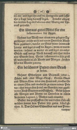 Ein überaus gutes Mittel für eine Inflammation der Augen