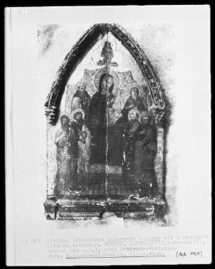 Altar mit thronender Madonna und Heiligen