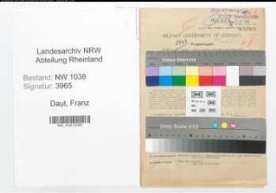 Entnazifizierung Franz Daut , geb. 14.09.1897 (Beamter)