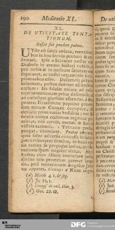 XL. De Utilitate Tentationum.