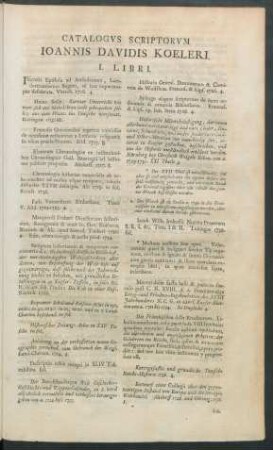 Catalogus Scriptorum Joannis Davidis Koeleri