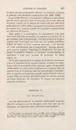 Chapitre VI. Des étrangers