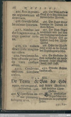 Cap. XII. De Terra & aquis, earumque affectionibus