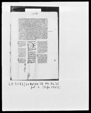 Glossa ordinaria in libros Sapientales — Initiale P, Folio 2recto