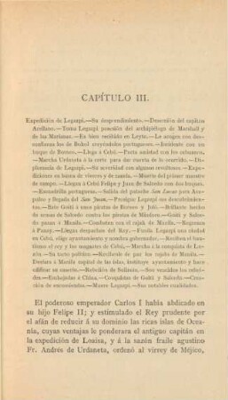 Capítulo III. Expedición de Legazpi. - ...