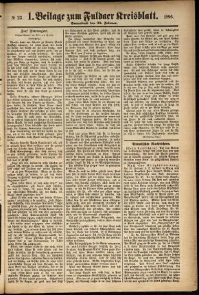 Zweite Ausgabe vom Samstag, den 22. Februar 1896.