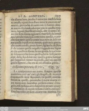 Della omnipotentia di Dio. Cap. 9.