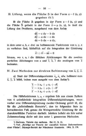 IV. Zwei Methoden zur direkten Bestimmung von x,y,z.