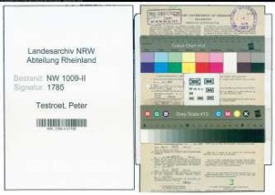 Entnazifizierung Peter Testroet , geb. 16.08.1899 (Postsekretaer)