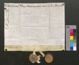 Hans Reber, Maurer, leiht von der Kartause bei Freiburg 100 Gulden, verzinslich mit 5 Gulden.