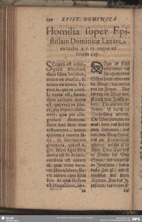 Homilia super Epistolam Dominicae Laetare