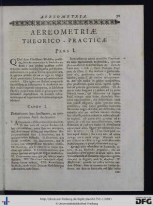 Aereometria Theoretico-Practica.