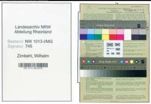 Entnazifizierung Wilhelm Zimbehl , geb. 08.07.1892 (Schmied)