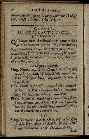 Caput IV. De Contractis Declinationibus.