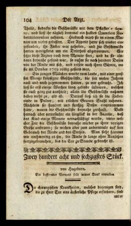 Zwey hundert acht und sechzigstes Stück