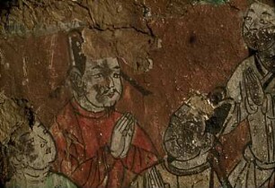Höllenszenen zu Füßen eines Bodhisattva