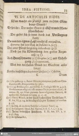 VI. De Articulis Fidei