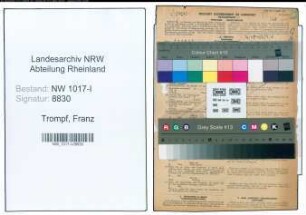 Entnazifizierung Franz Trompf , geb. 13.11.1904 (Heftemacher)